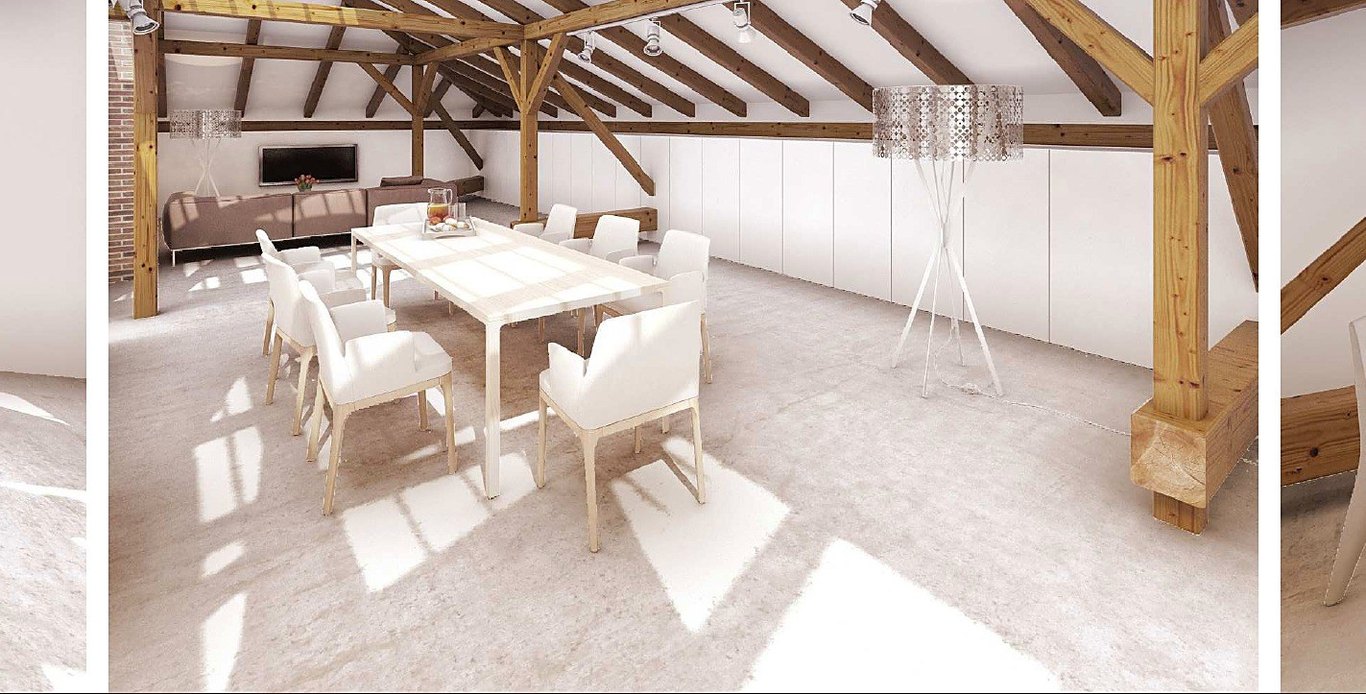 Podkrovní apartmán – vizualizace